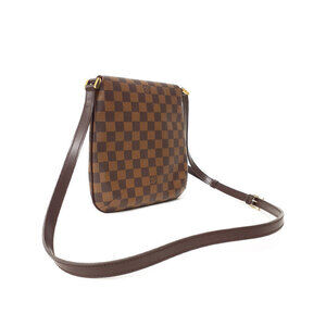 Louis Vuitton Musette Ebene Damier Bag Long Shoulder Brown Salsa